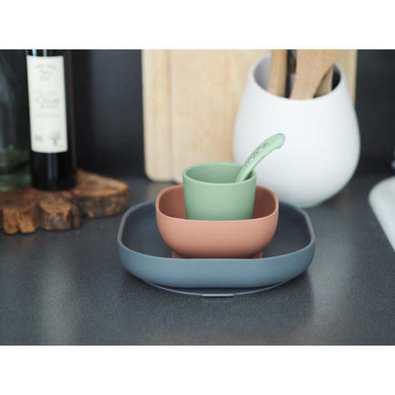 Coffret repas silicone 4 pièces Mineral BEABA - 5