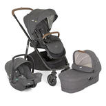 Poussette TRIO Versatrax + I-Snug 2 Cycle + Nacelle Ramble XL Shell Gray