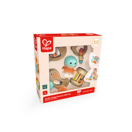 Coffret sensoriel 1er âge Bleu et corail HAPE - 2