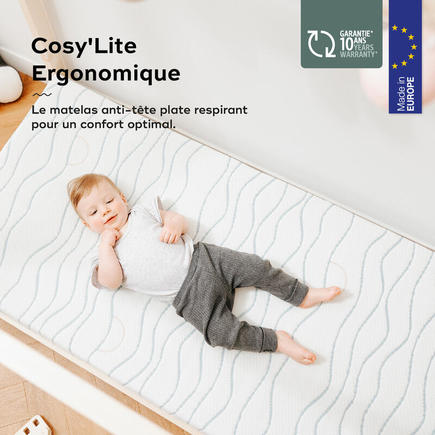 Matelas Cosy'Lite ergonomique 60x120 cm Blanc BABYMOOV - 7