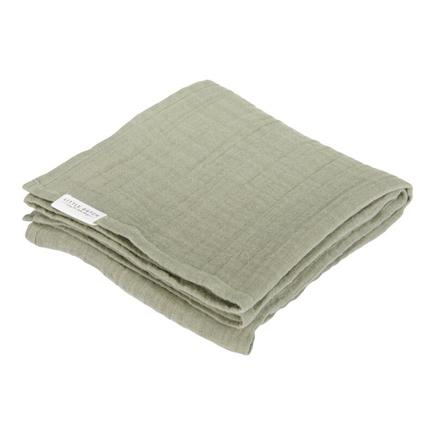 Set de 2 langes en gaze de coton - Little Farm/ Pure Olive - 70 x 70 cm LITTLE DUTCH