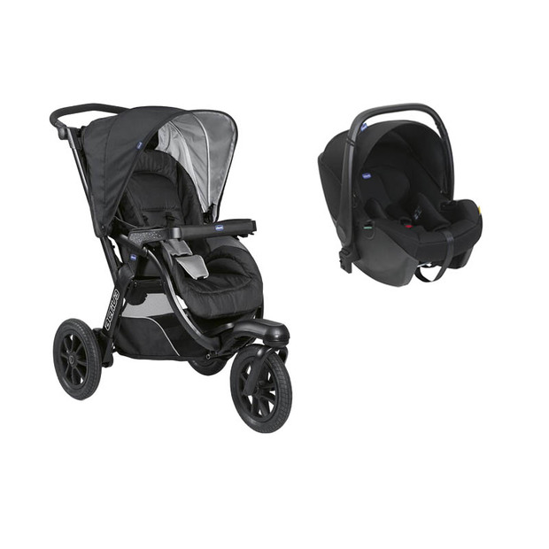 Poussette Duo Activ3 Jet Black + Siège -auto KORY I-size CHICCO