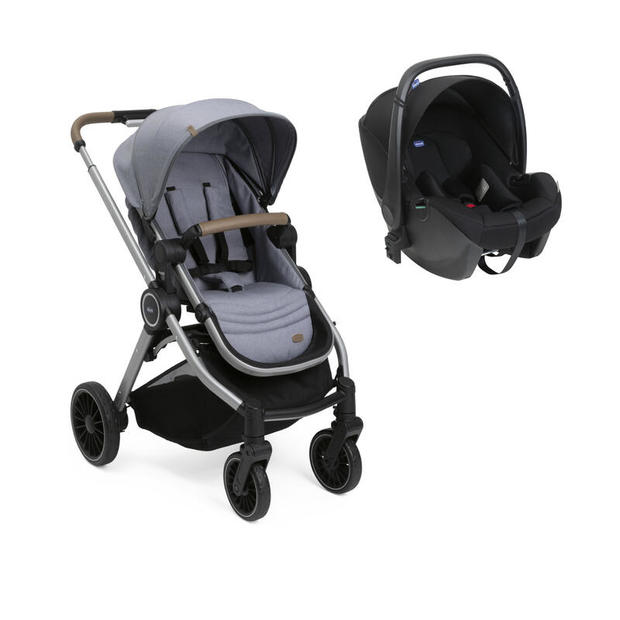 Poussette Duo Best Friend Pro Magnet grey +  Siège-auto KORY I-size CHICCO