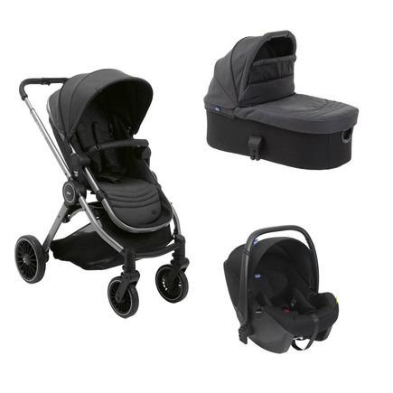 Poussette Trio Best Friend Pro + Nacelle Light Pirate Black + Siège -auto KORY I-size CHICCO