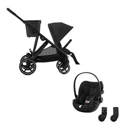 Poussette GAZELLE S Noire Moon Black + Cloud G I-Size Moon Black CYBEX