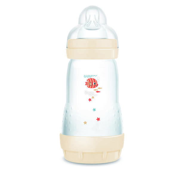 Biberon anti colique 260mL 2-12 mois Planet Love - Coton MAM