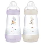 Lot de 2 biberons anti colique 260mL 2-12 mois Planet Love - Lilas