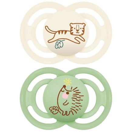 Lot de 2 sucettes Perfect animaux dès 6 mois Planet Love - Coloris aléatoire MAM - 10