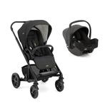 Poussette duo Chrome + Coque I-Snug 2 + Adaptateurs + Habillage pluie - Ember