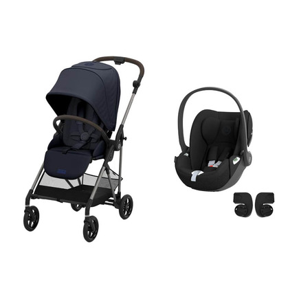 Poussette Duo Melio 4 Dark Blue-navy + Cloud T Sepia Black CYBEX