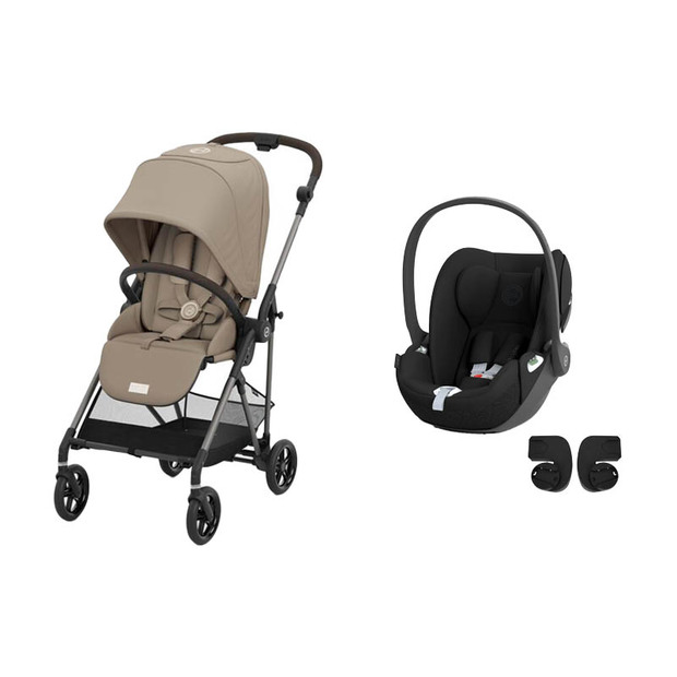 Poussette Duo Melio 4 Almond Beige + Cloud T Sepia Black CYBEX