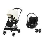 Poussette Duo Melio 4 Canvas White + Cloud T Sepia Black