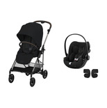 Poussette Duo Melio 4 Magic Black + Cloud G I-Size Moon Black