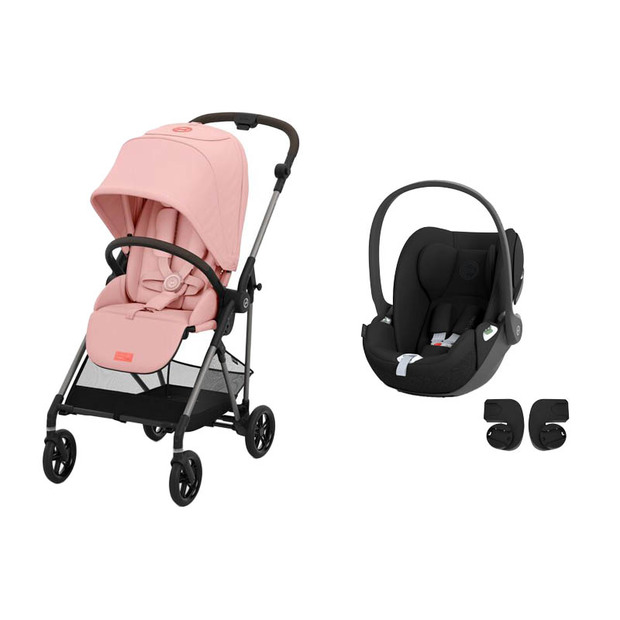 Poussette Duo Melio 4 Candy Pink + Cloud T Sepia Black CYBEX