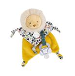 Doudou attache sucette Boh'aime Lion - Jaune