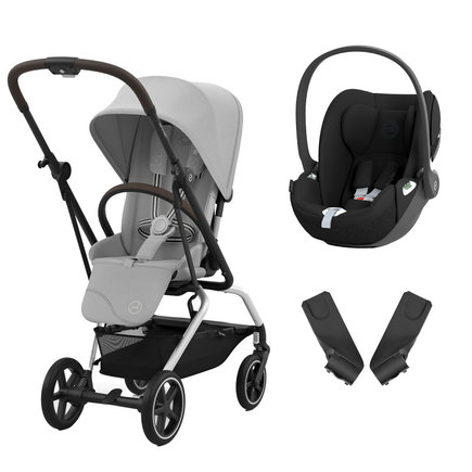 Poussette duo Eezy S Twist+ 2 BLK Gris + Cloud T Sepia Black CYBEX