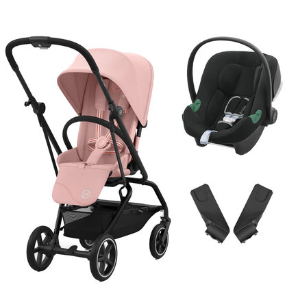 Poussette duo Eezy S Twist+ 2 BLK Rose + Aton B2 Volcano Black CYBEX