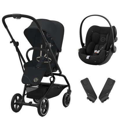 Poussette duo Eezy S Twist+ 2 BLK Noir + Cloud G Moon Black CYBEX