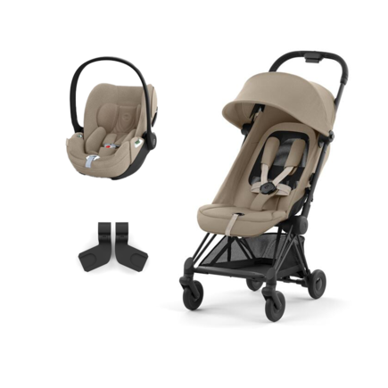 Poussette DUO Coya Matt Black Cloud T Beige CYBEX