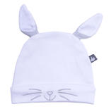 Bonnet naissance doublé pur coton Petit Lapin avec oreilles 