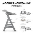 Chaise haute Alpha+ - Gris HAUCK - 7