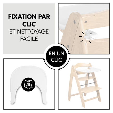 Tablette Click Tray pour chaise haute Arketa - Blanc HAUCK - 18