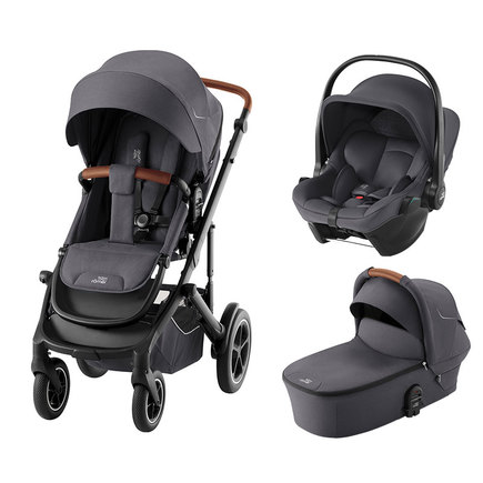 Poussette trio Smile 5Z + Baby-safe core + Nacelle Smile 5Z - Midnight grey BRITAX RÖMER