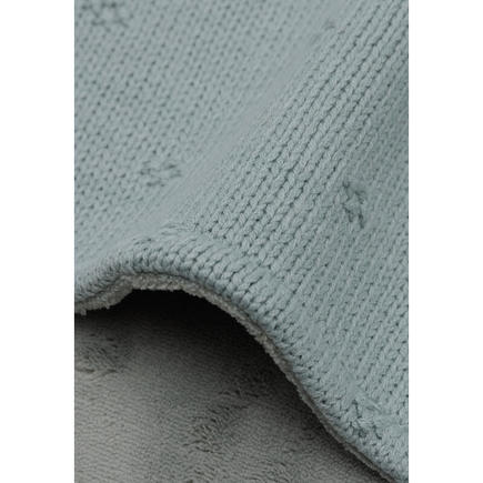 Couverture velvet Cosy knit - Sea green JOLLEIN - 5