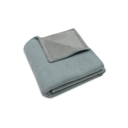 Couverture berceau velvet Cosy knit - Sea green JOLLEIN - 5