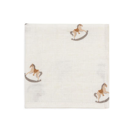 Lot de 3 serviettes gaze de coton 31x31cm Nostalgic ride - Multicolor JOLLEIN - 2