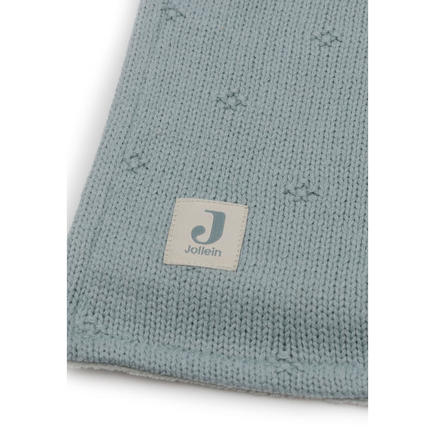 Couverture berceau velvet Cosy knit - Sea green JOLLEIN - 3