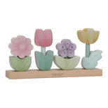 Puzzle fleurs a empiler en bois fsc