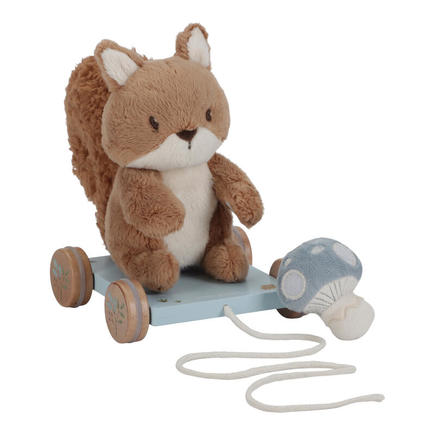 Peluche a tirer ecureuil fsc LITTLE DUTCH