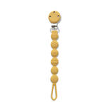 Attache sucette en silicone Jaune
