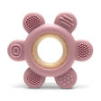 Anneau de dentition en silicone et hêtre Fleur Rose LORELLI
