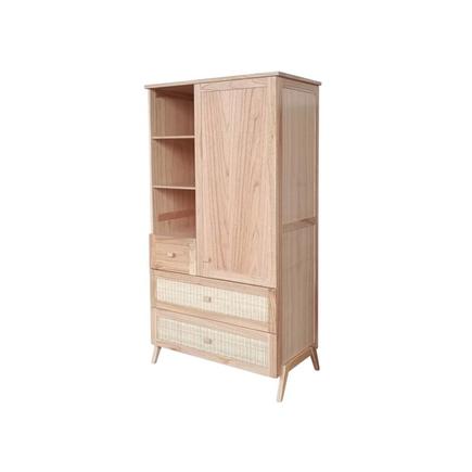 Armoire 1 porte MARELIA BOIS Naturel THEO