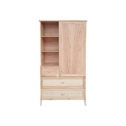 Armoire 1 porte MARELIA BOIS Naturel THEO - 3