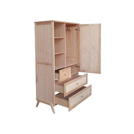 Armoire 1 porte MARELIA BOIS Naturel THEO - 6