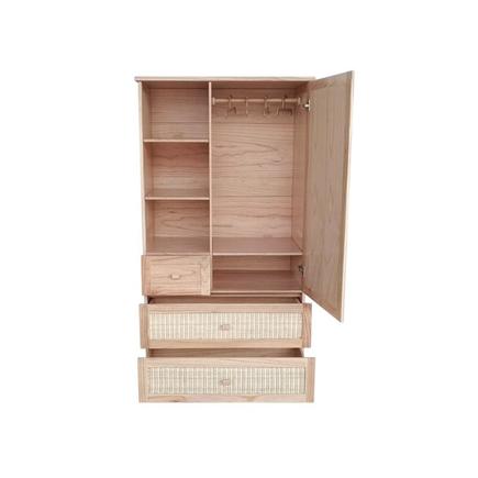 Armoire 1 porte MARELIA BOIS Naturel THEO - 7