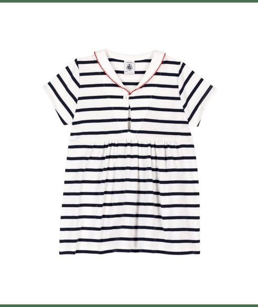 Robe manches courtes marshmallow/sans manche oking 12 mois PETIT BATEAU