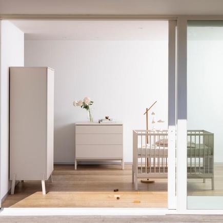 Chambre TRIO Lit 70x140 + Commode + Armoire ASHI Argile + PAL OFFERT QUAX