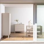 Chambre TRIO Lit 60x120 + Commode + Armoire ASHI Argile + PAL OFFERT