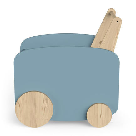 Chariot de rangement à roulettes FIRMIANA Bleu Orage CBA Meubles - 5