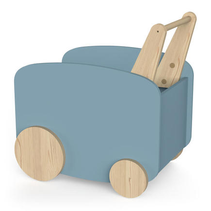 Chariot de rangement à roulettes FIRMIANA Bleu Orage CBA Meubles - 6