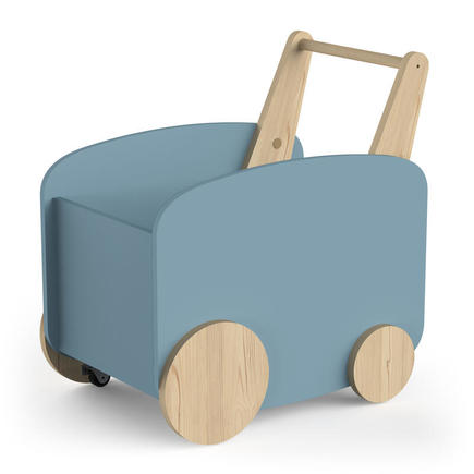 Chariot de rangement à roulettes FIRMIANA Bleu Orage CBA Meubles