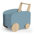 Chariot de rangement à roulettes FIRMIANA Bleu Orage CBA Meubles