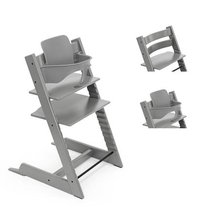 Chaise haute Tripp Trapp + Baby Set Gris tempête STOKKE