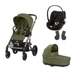 POUSSETTE TRIO Balios S Lux+ Nacelle Moss Green + Cloud G I-Size Magic Black