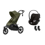 Poussette DUO Avi Spin Moss Green + CLOUD G i-Size Magic Black