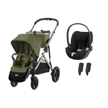 Poussette Duo GAZELLE S Moss Green + Cloud T I-Size Sepia Black CYBEX